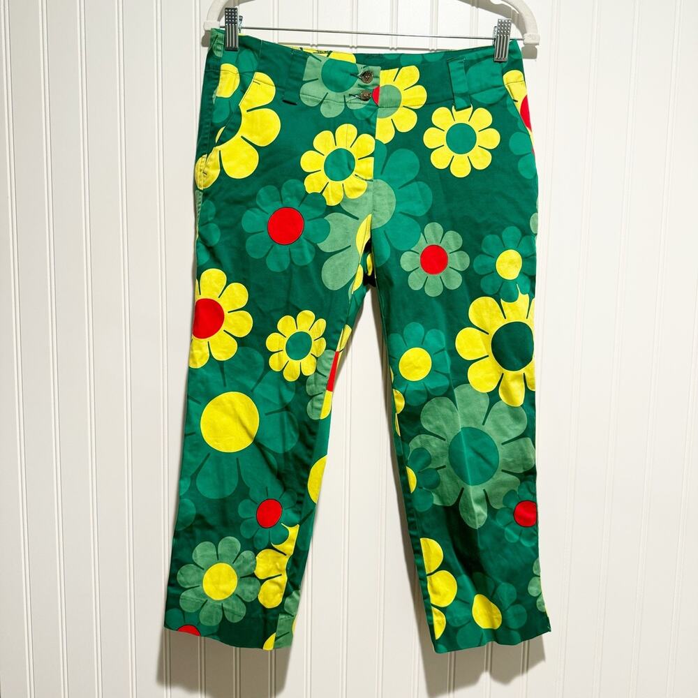 Loudmouth Golf Augusta Magic Crop Pants Retro Floral Size 4